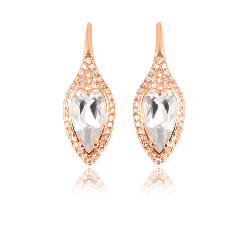 Diamond Topaz Drop earrings