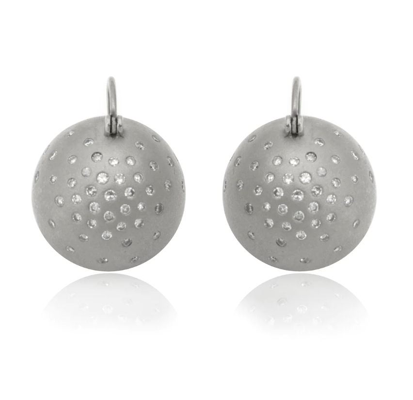 Diamond Sprayed Globe flying earrings
