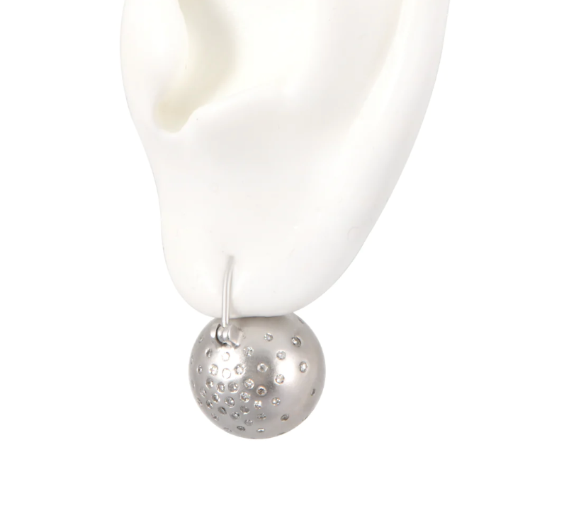 Diamond Sprayed Globe flying earrings