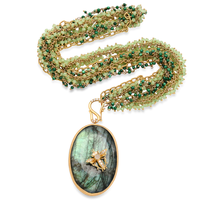 Labradorite Mosquito Strand Necklace