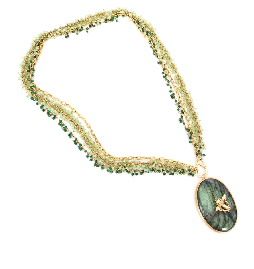 Labradorite Mosquito Strand Necklace