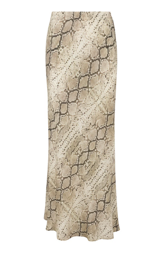 SNAKESKIN SILK MAXI SKIRT