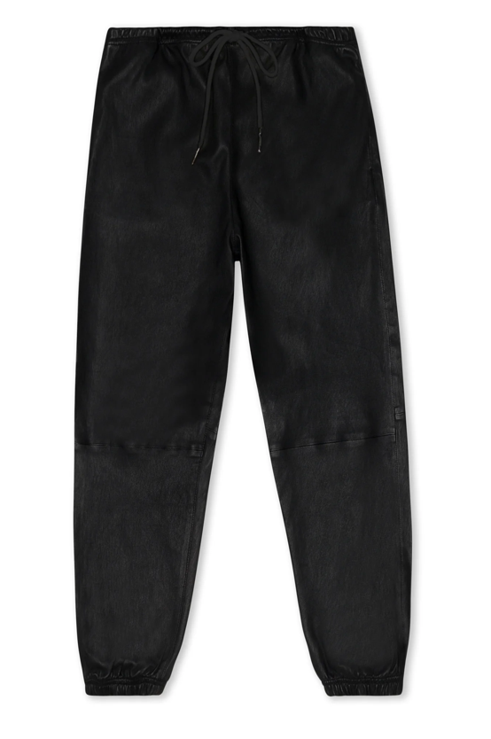 Black Leather Sweatpants