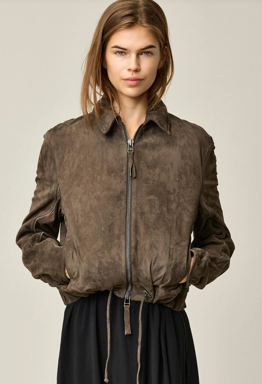 SUEDE ZIP JACKET