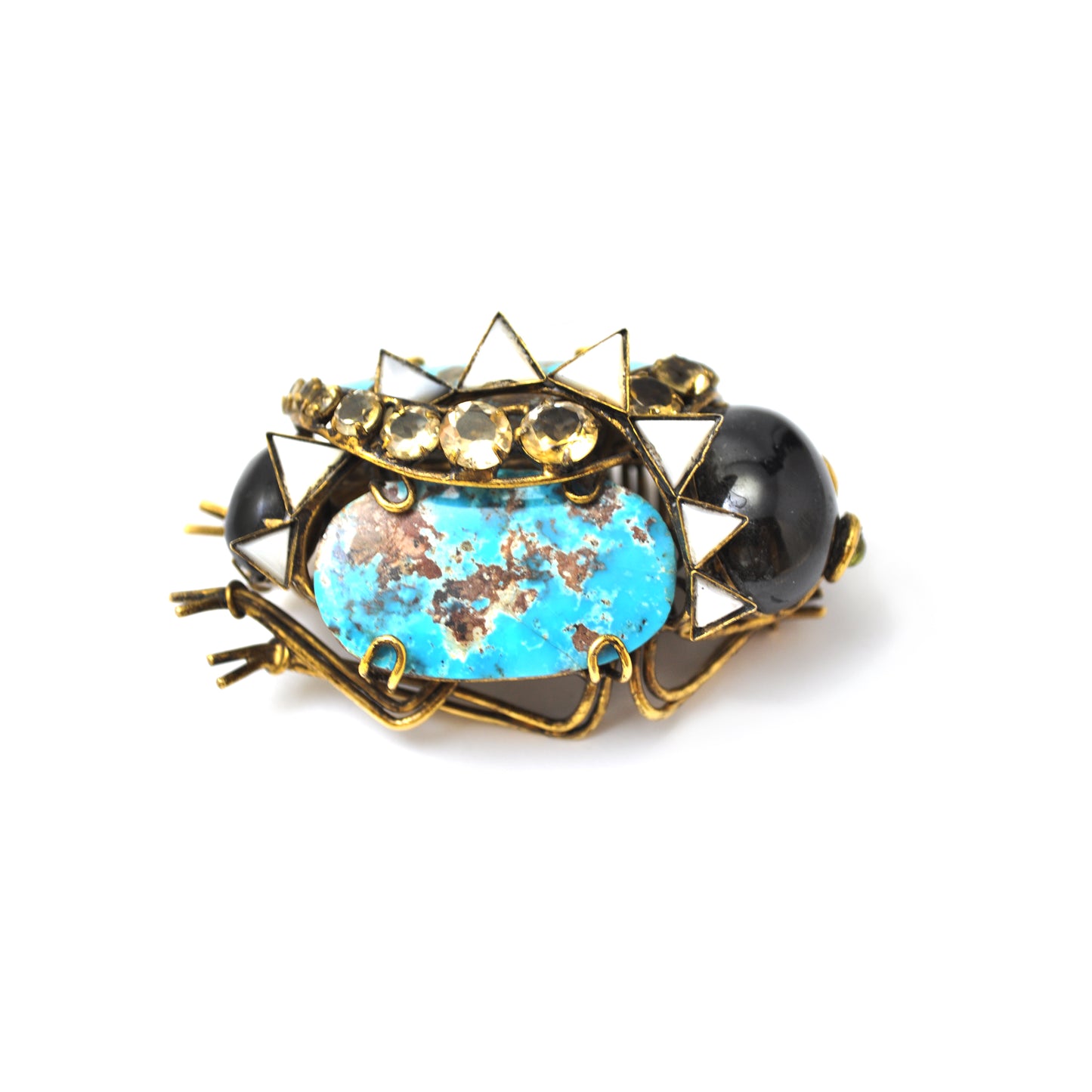 turquoise beetle pin
