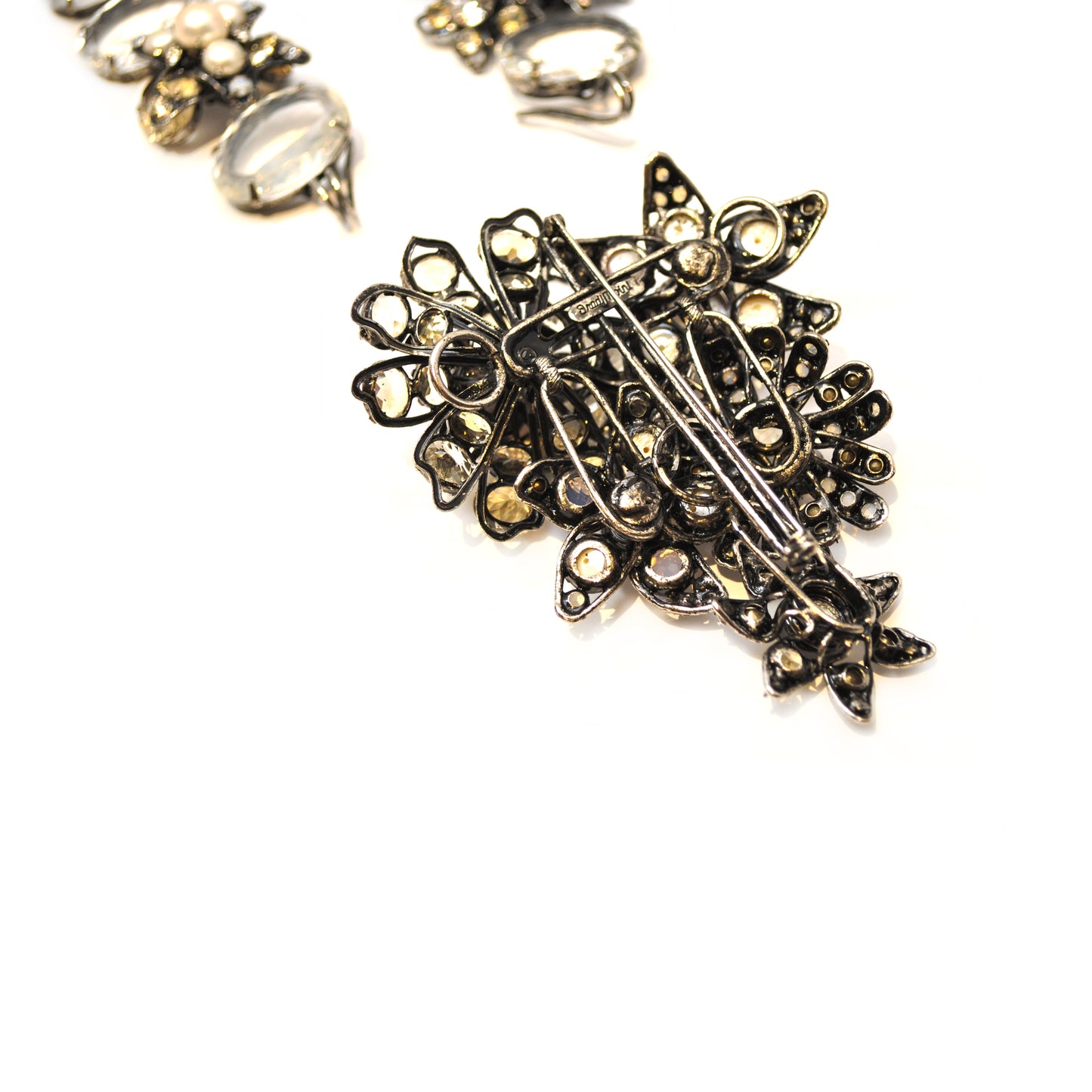 rock crystal & pearl necklace