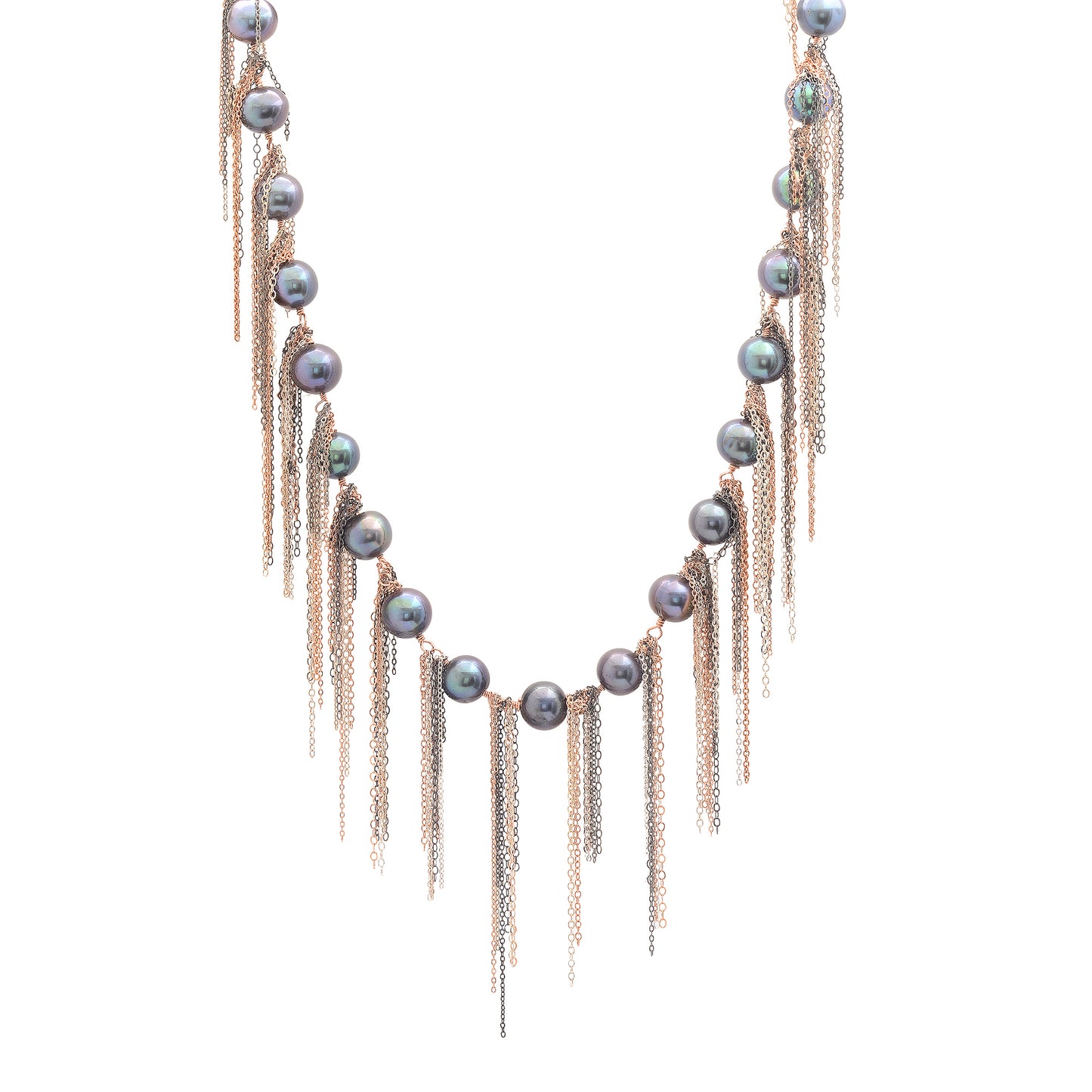 62" Pearl Fringe Necklace