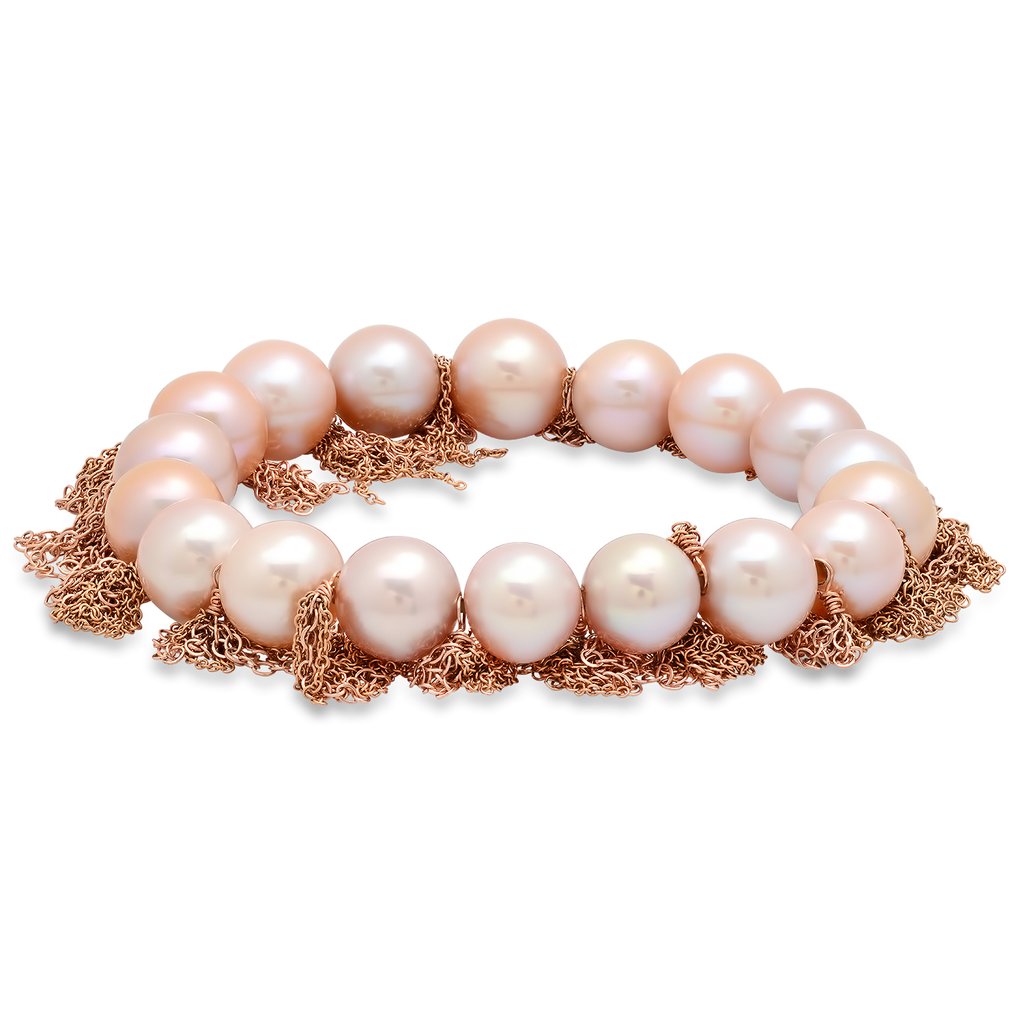 Pink Edison Fringe Bracelet
