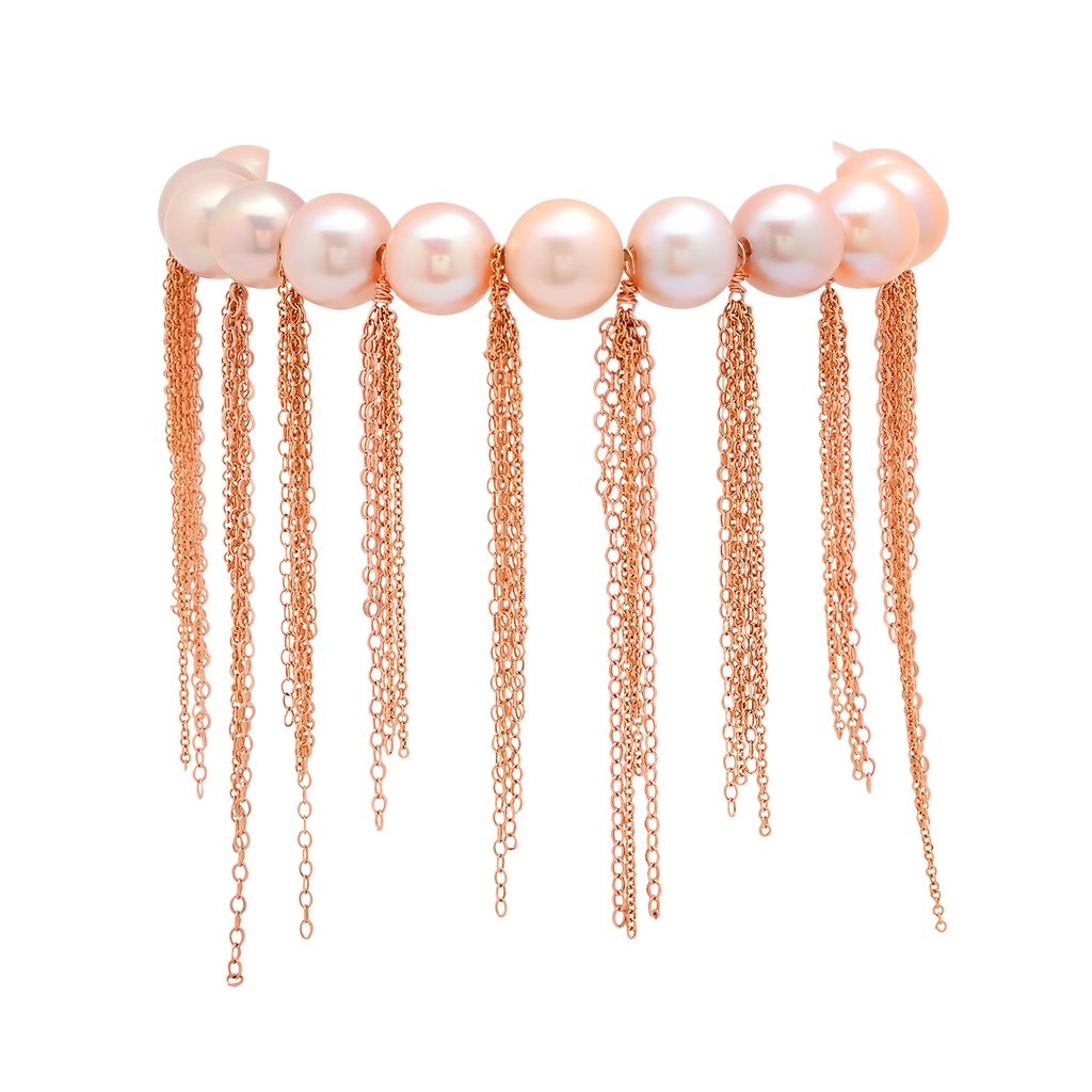 Pink Edison Fringe Bracelet