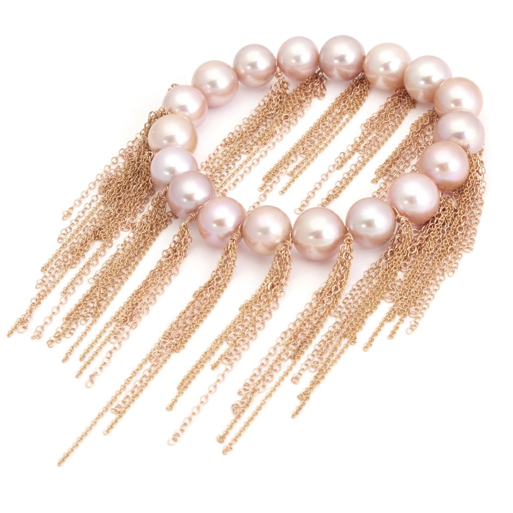 Pink Edison Fringe Bracelet