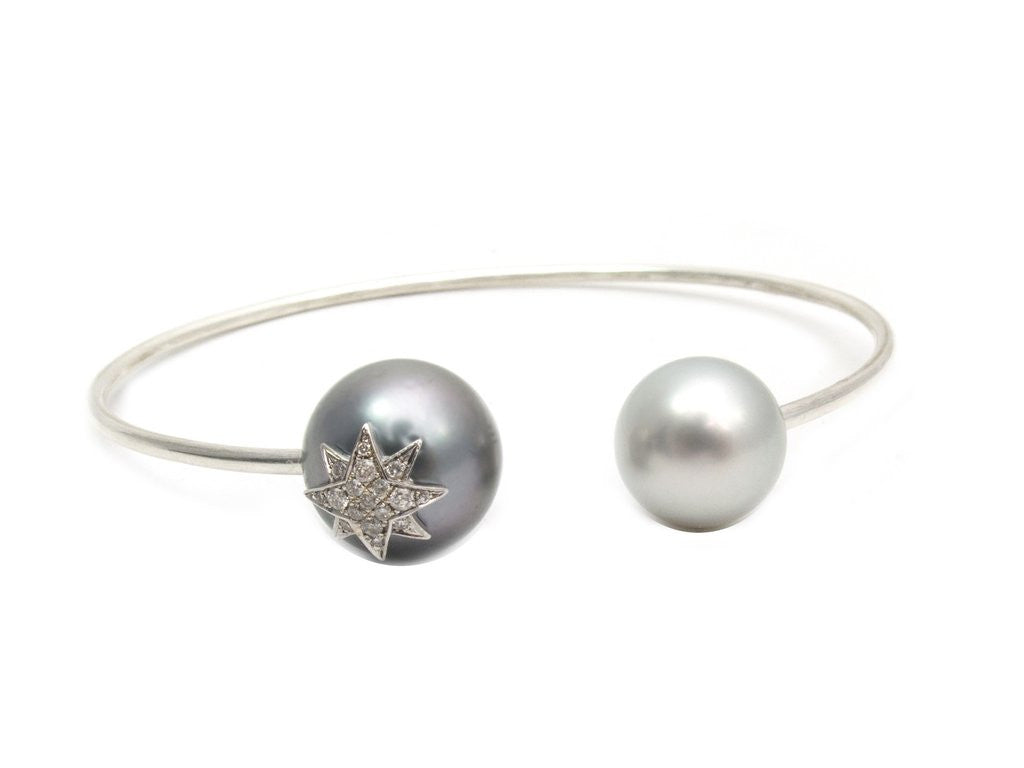 pearl and diamond cuff
