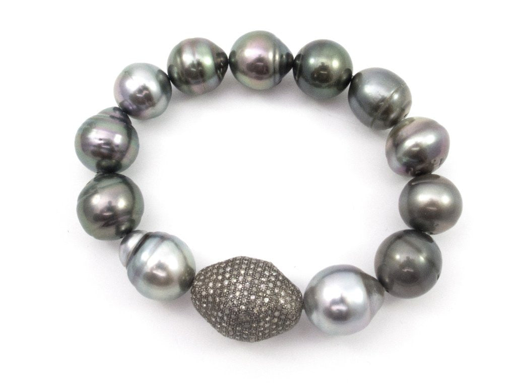 pearl and diamond bracelet
