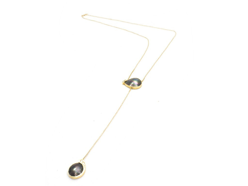 pearl lariat necklace