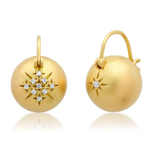 Golden Globe flying Star earrings