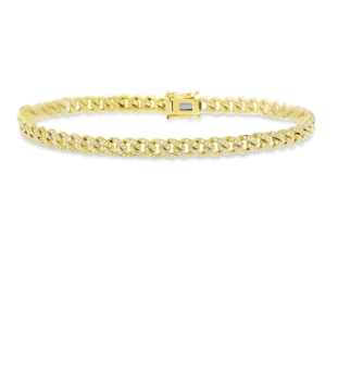 thin cuban link bracelet