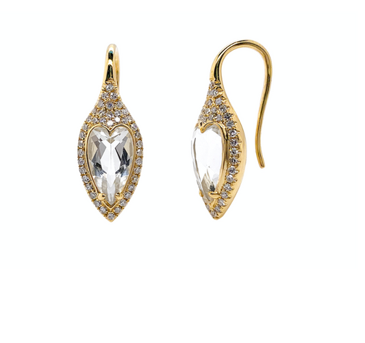 Diamond Topaz Drop earrings