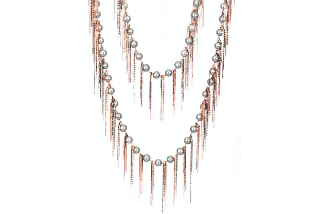 62" Pearl Fringe Necklace
