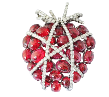 gift wrapped heart pin