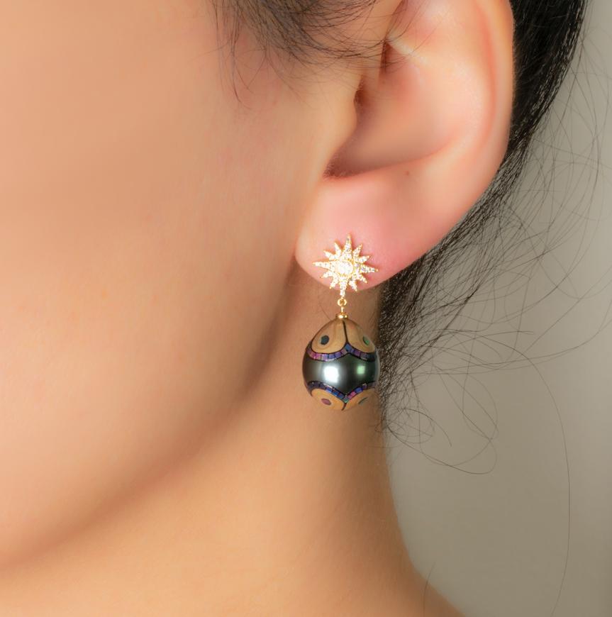 pearl drop earrings