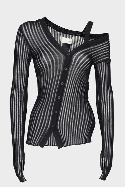 Asymmetrical Knitted Cardigan