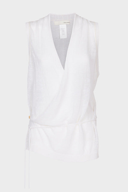 Linen Sleeveless Cardigan