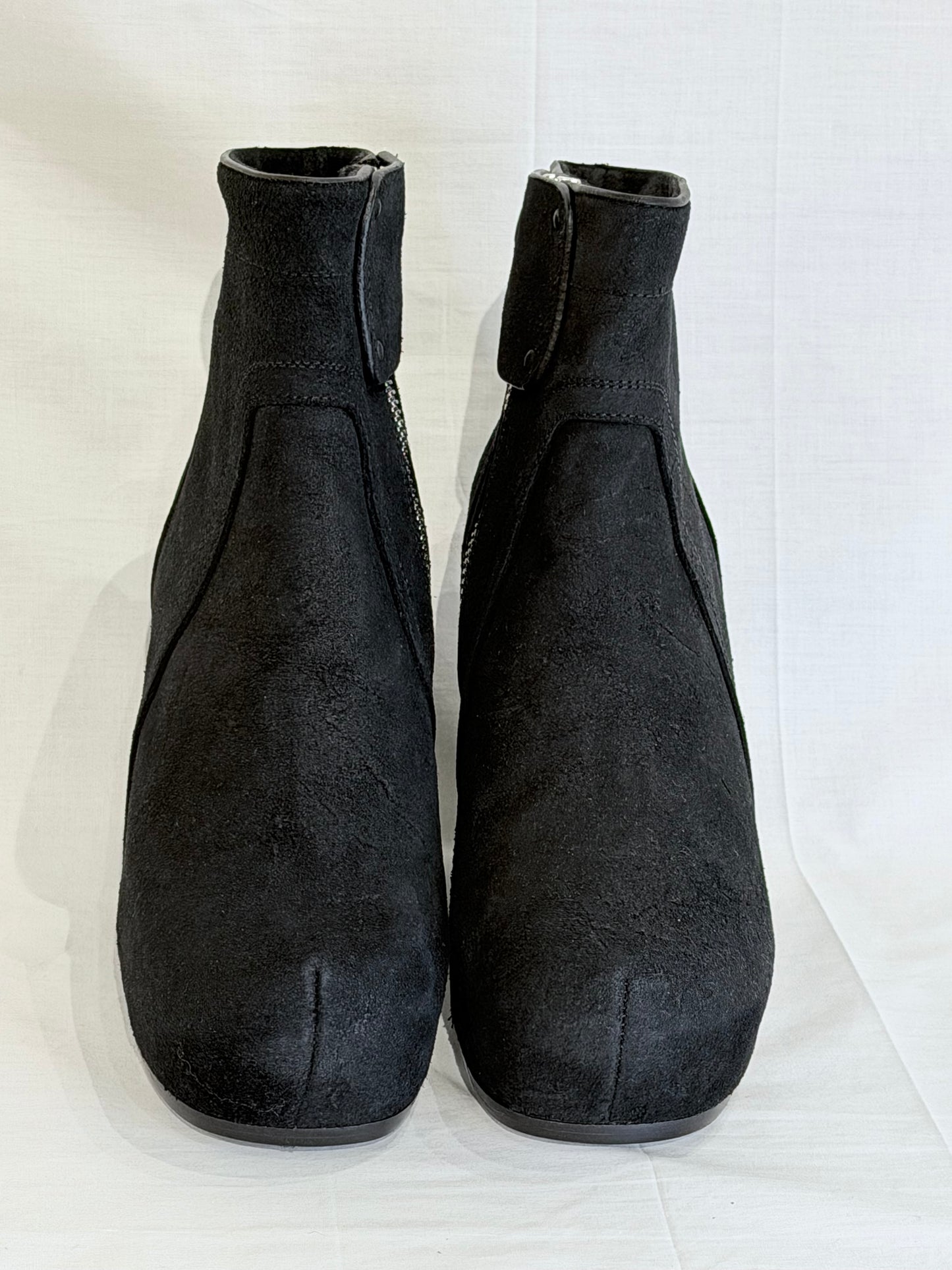 Rick Owens Black Suede Wedge Boot