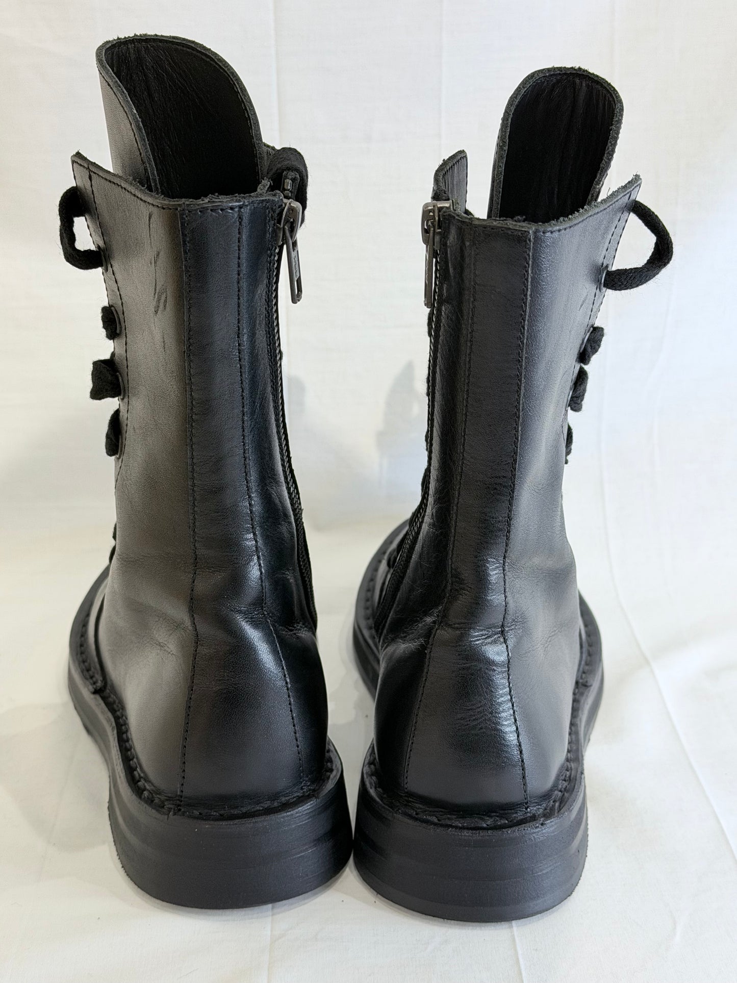 Ann Demeulemeester Black Combat Boots