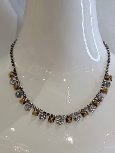 Tom Binns Pyramid Crystal Necklace