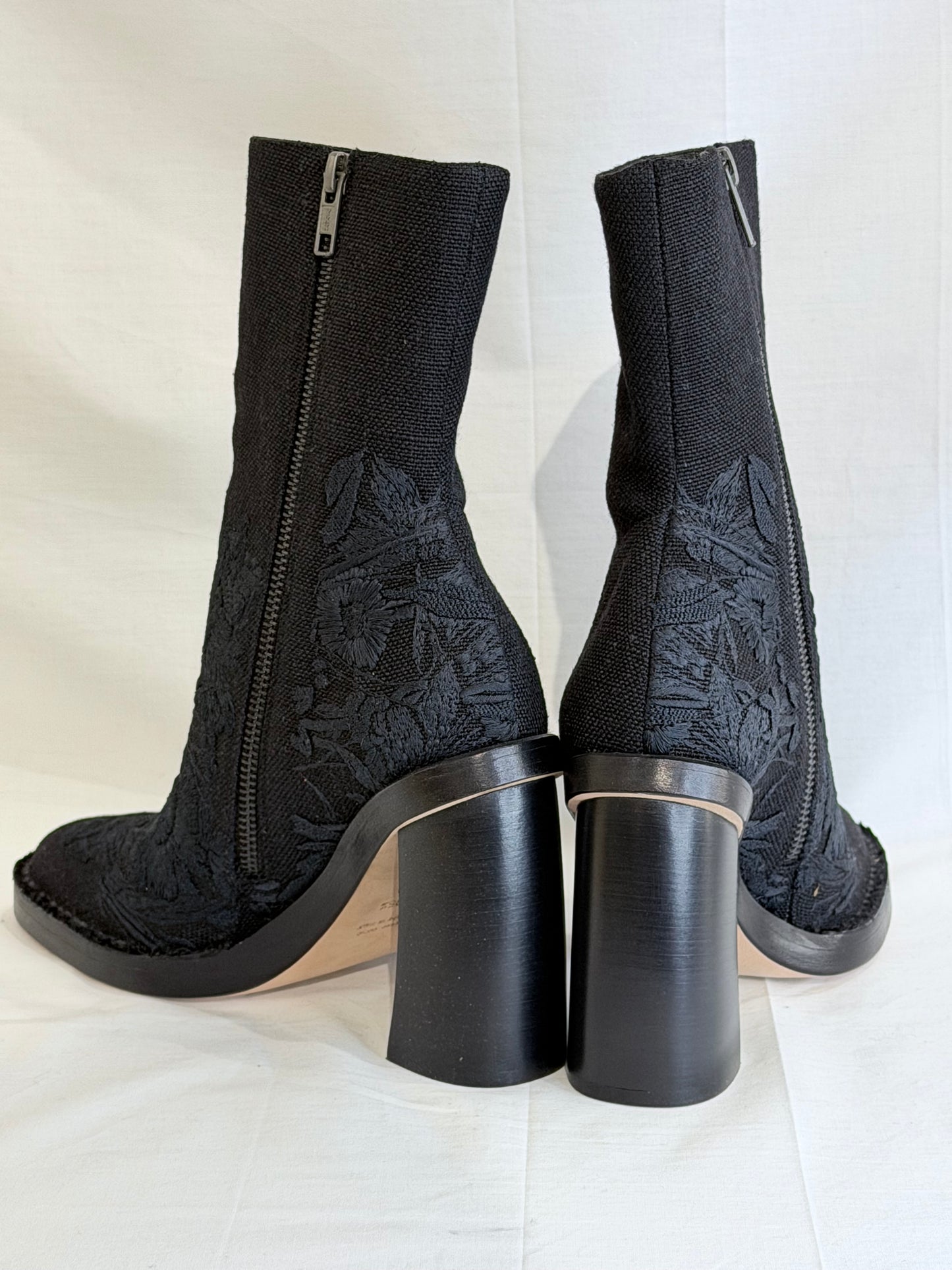 Ann Demeulemeester Embroidered Black Boots