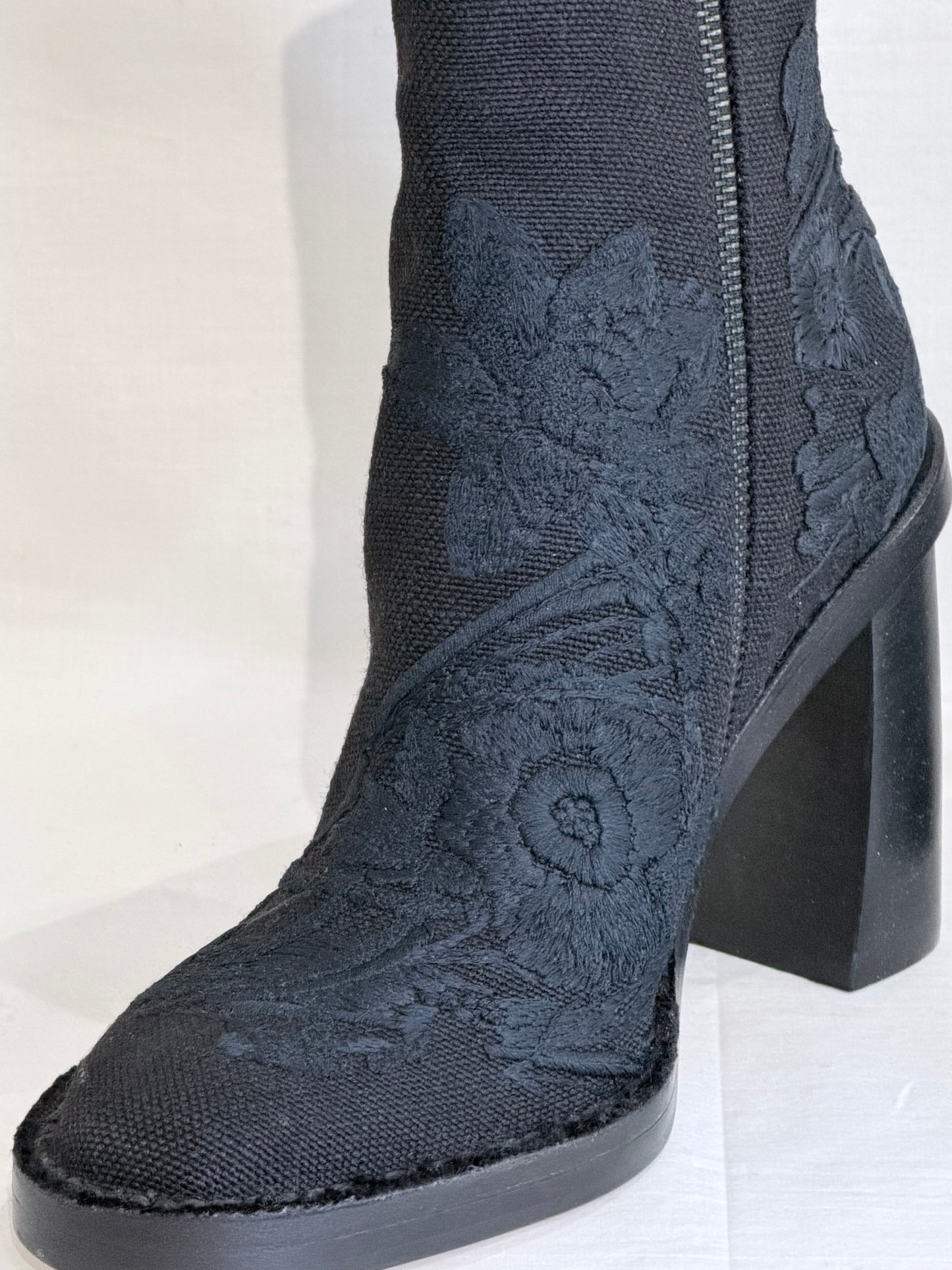 Ann Demeulemeester Embroidered Black Boots