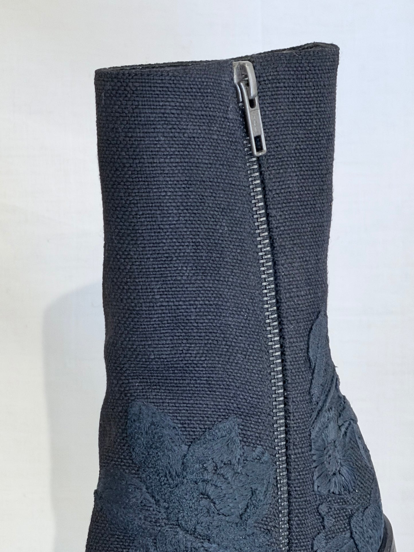 Ann Demeulemeester Embroidered Black Boots
