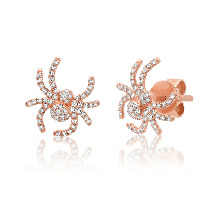 small spider earrings