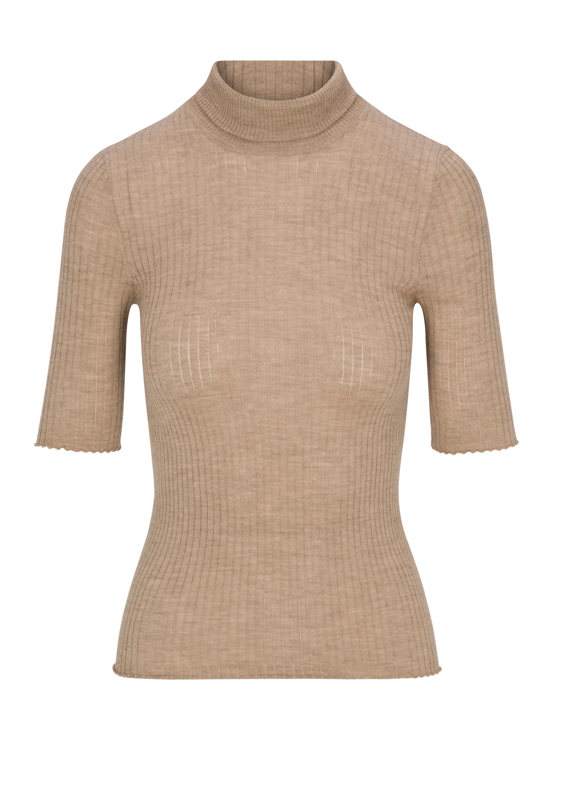 CAMEL CASHMERE TURTLENECK