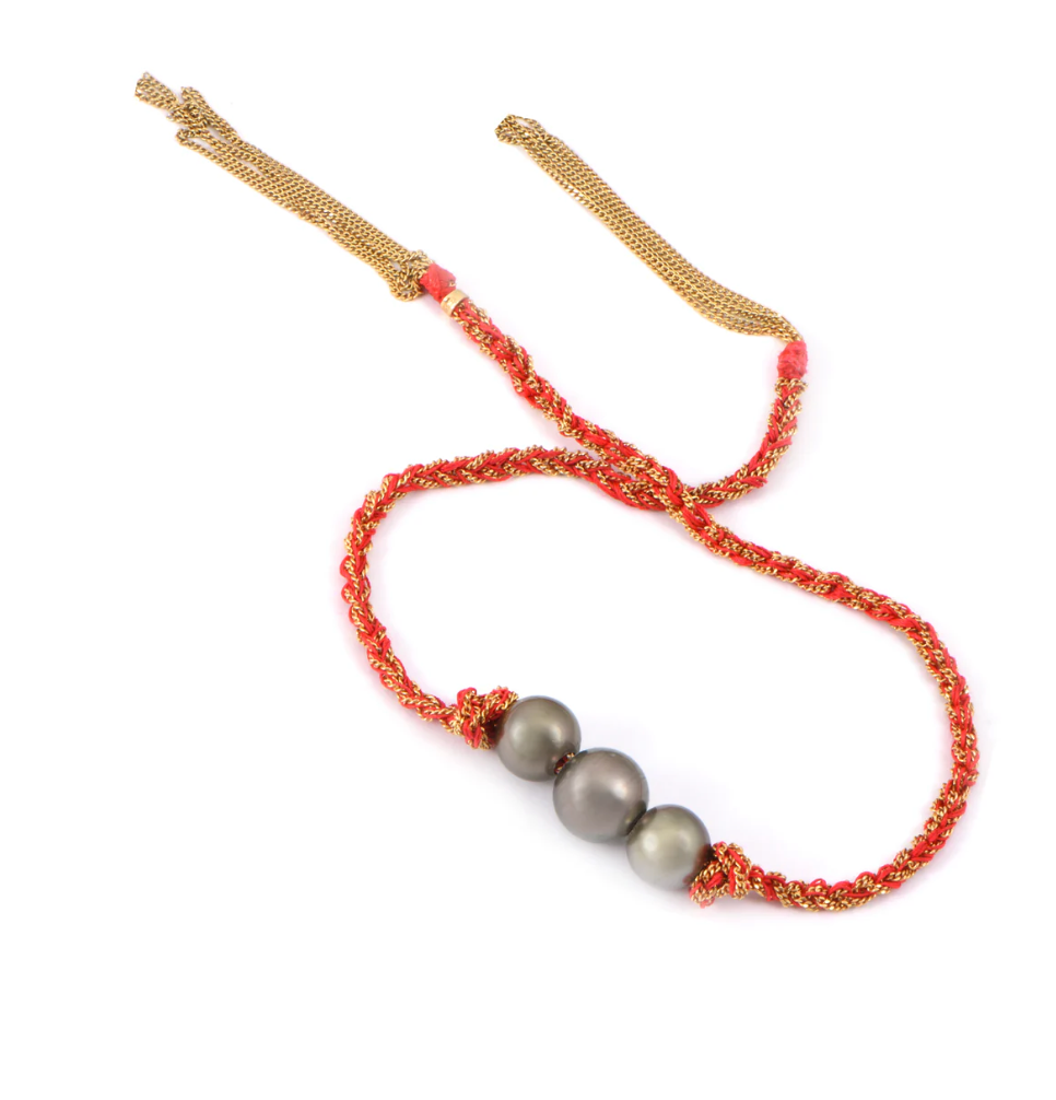 3 Tahitian Pearl Wrap Bracelet