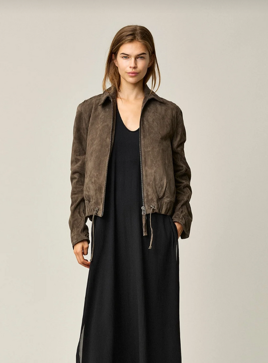 SUEDE ZIP JACKET