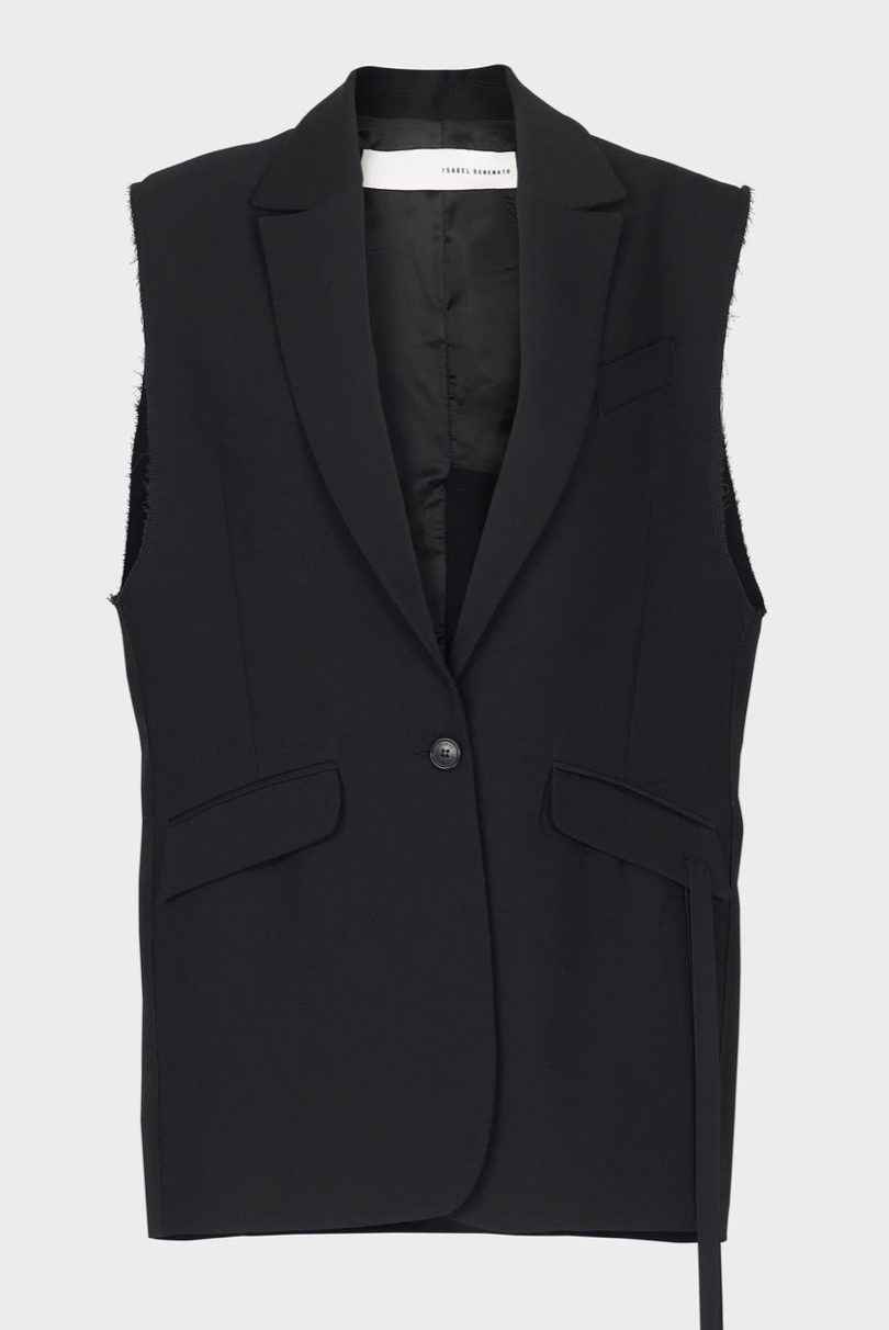 Diagonal Sleeveless Blazer