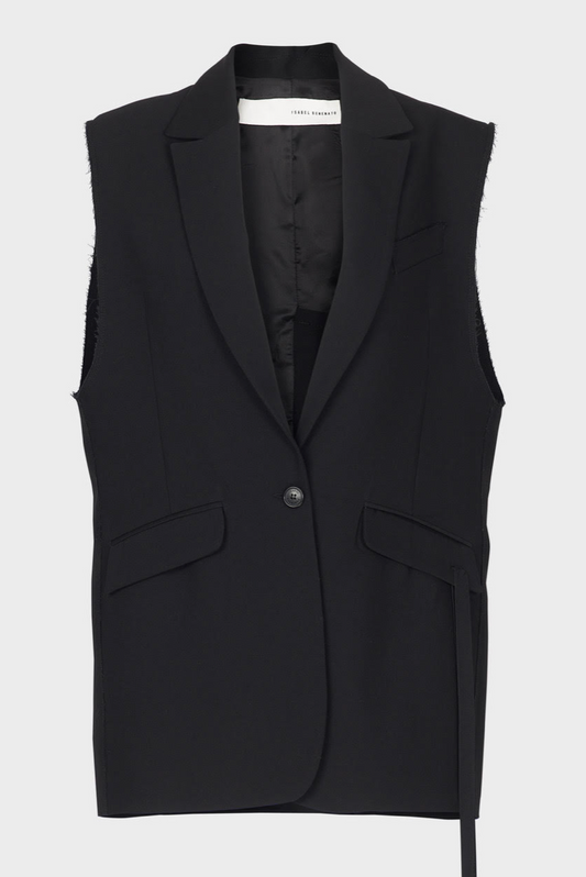 Diagonal Sleeveless Blazer