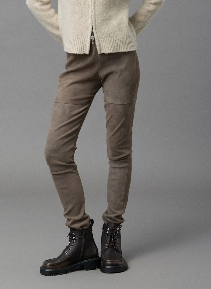SUEDE STRETCH LEGGINGS
