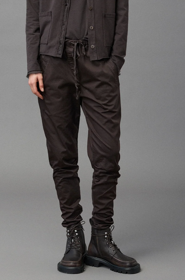 BASIC COTTON TAPERED PANTS