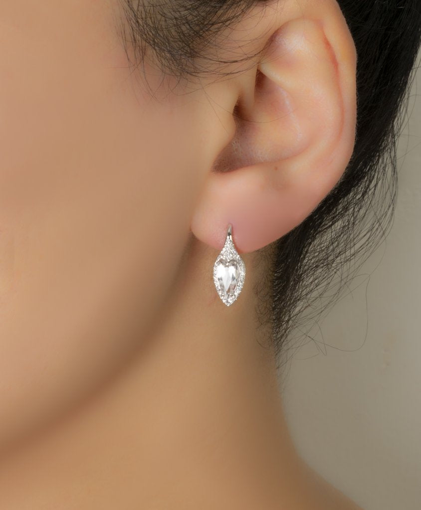 Diamond Topaz Drop earrings