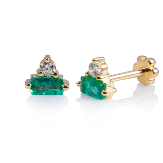 Emerald Tiny stud earrings