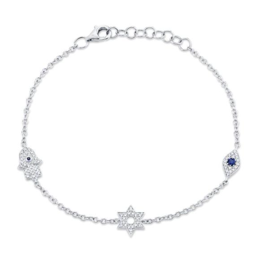 hamsa eye star bracelet