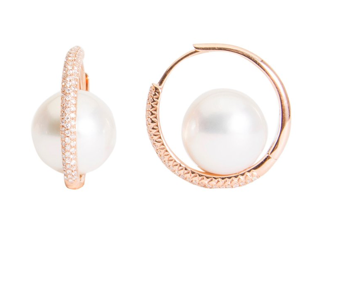 Australian pearl hoops