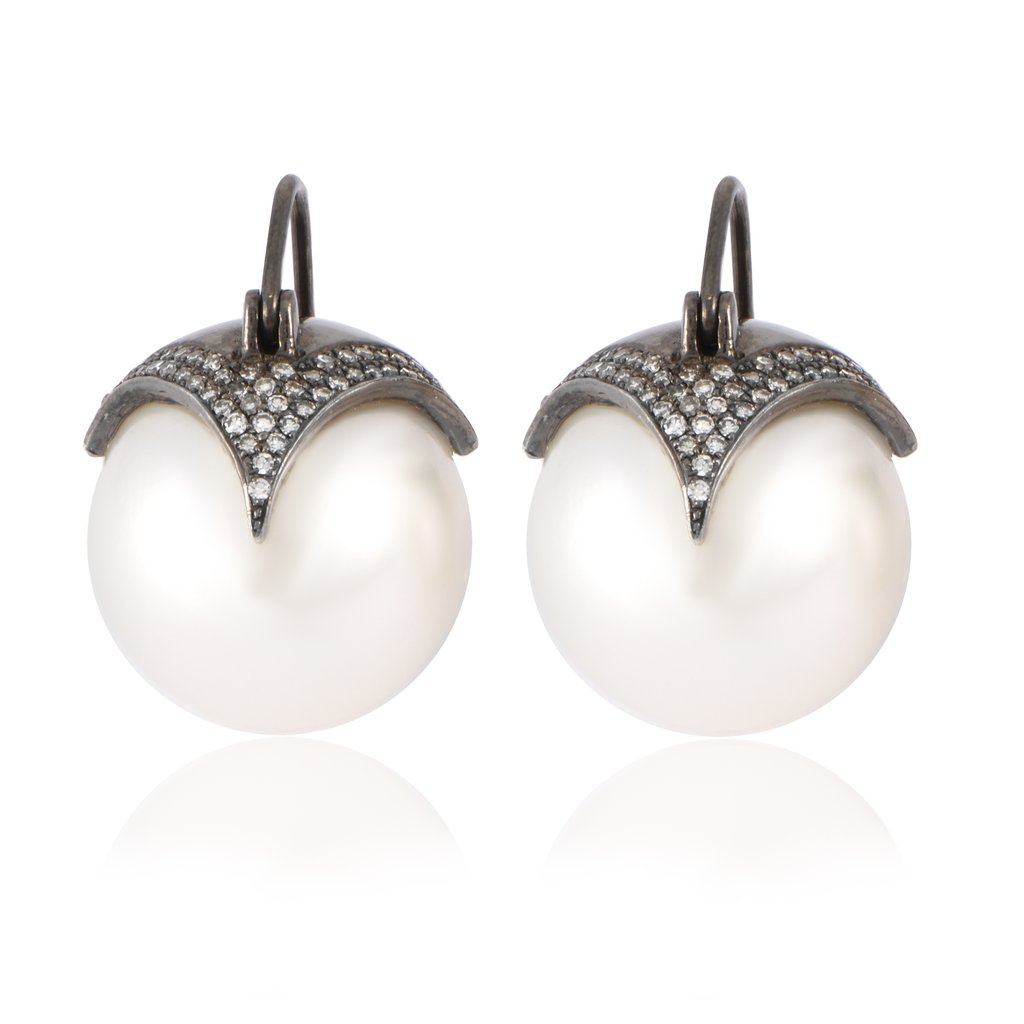 pearl armor earrings