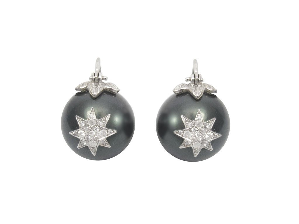 starburst pearl earrings