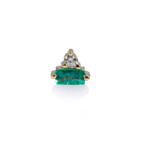 Emerald Tiny stud earrings